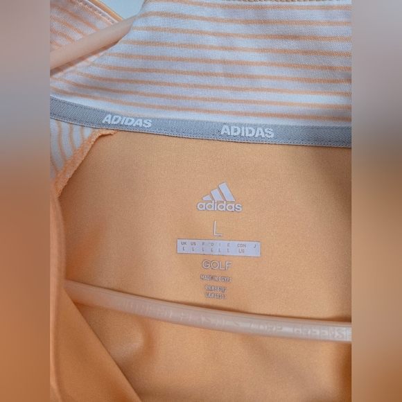 Adidas Women's Golf Pullover Mock Neck Quarter Zip Long Sleeve Large Peach Color - Picture 7 of 7